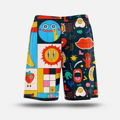 Shorts Overlab GOOD VIBES – Traspiranti e Perfetti per Sport e Tempo Libero