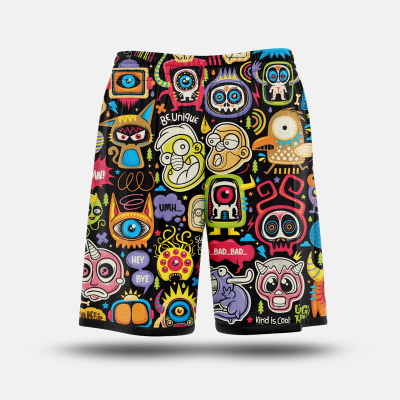 Shorts Overlab MONSTERS – Traspiranti e Perfetti per Sport e Tempo Libero