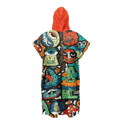 FLOW TO THE END black Poncho Surf Spugna| Overlab